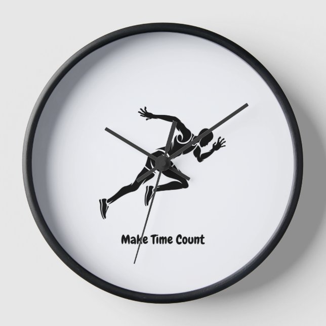 Elegant Modern Wall Clock - Minimalist Black and W (Front)