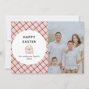 Elegant Modern Watercolor Eggs Happy Easter Photo Holiday Card