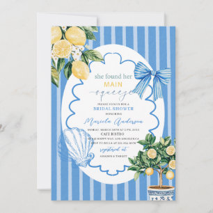 Elegant Modern Watercolor Main squeeze bridal sho Invitation