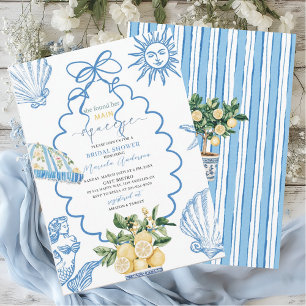 Elegant Modern Watercolor Main squeeze bridal sho Invitation