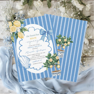 Elegant Modern  Watercolor Main squeeze bridal sho Invitation