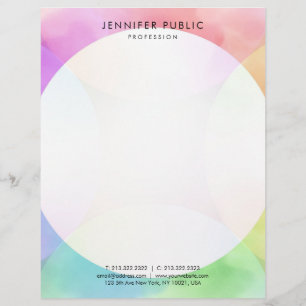 Elegant Modern Watercolor Simple Design Template Custom Letterhead
