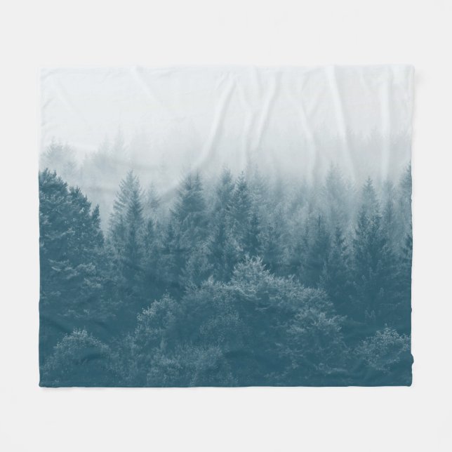 Elegant Modern Watercolor Woods Fleece Blanket (Front (Horizontal))
