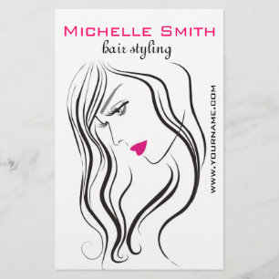 Elegant Modern Wavy Hair Lash Beauty Salon Flyer