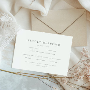 Elegant Modern Website Wedding RSVP Card