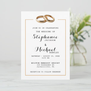 Elegant Modern Wedding Bands Invitation