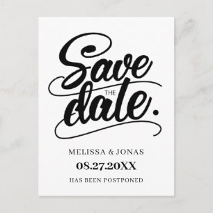 Elegant Modern Wedding Calligraphy Postcard