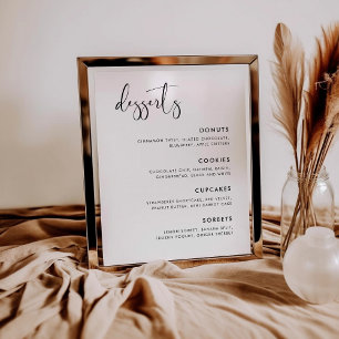 Elegant & Modern Wedding Dessert Bar sign