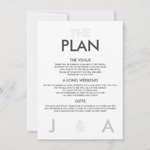 Elegant Modern Wedding Details Invitation