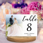 elegant modern  wedding faded photo table number<br><div class="desc">elegant modern  wedding faded photo Table Number 
two sided print</div>