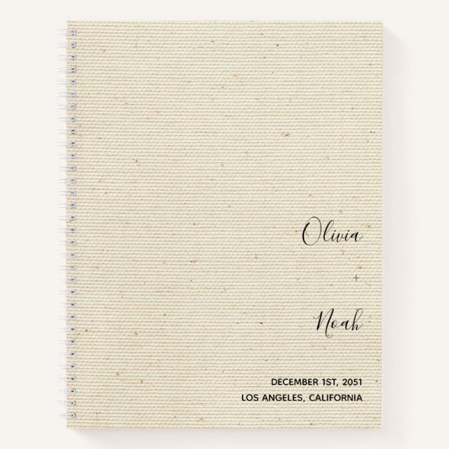 Elegant Modern Wedding Guest Book (Front)