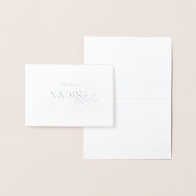 Elegant Modern wedding guest place card (Display)