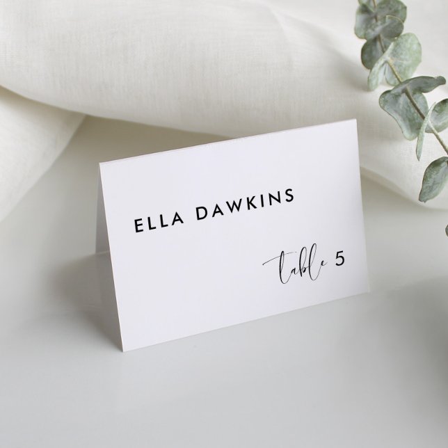 Elegant & Modern wedding guest place card (Creator Uploaded)