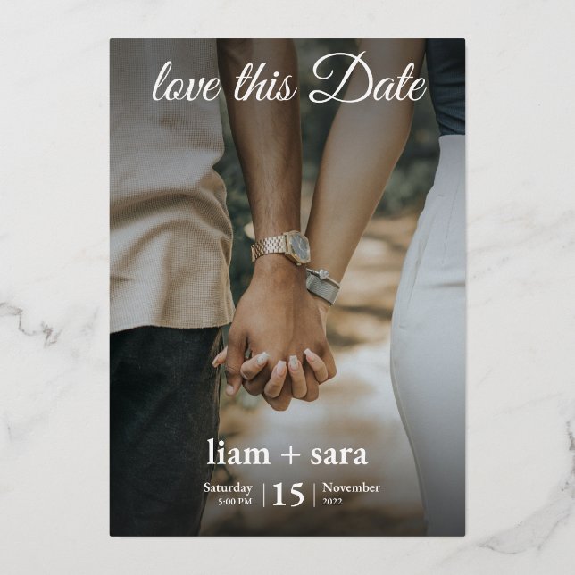 Elegant Modern Wedding Invitation – Double-Sided C (Front)