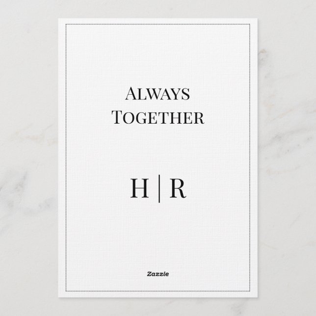 Elegant Modern Wedding Invitation | Timeless (Back)