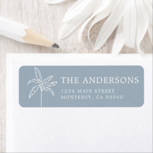 Elegant Modern Wedding Logo Palm Tree Label