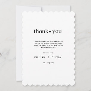 Elegant Modern Wedding Minimalist We Do Thank You Card