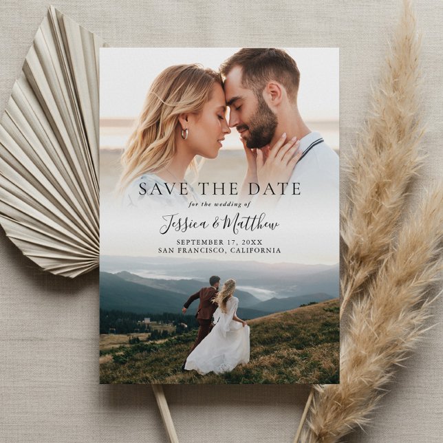 Elegant Modern Wedding Photo Save the Date (Creator Uploaded)