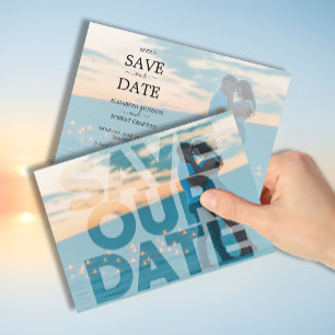 Elegant Modern Wedding Photo  Save The Date