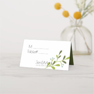 Elegant Modern Wedding. Place Holder. Table Number Place Card