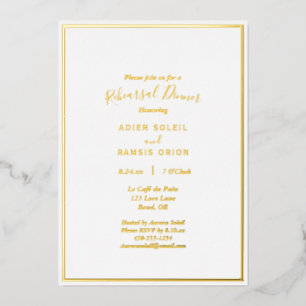 Elegant Modern Wedding Rehearsal Dinner Gold