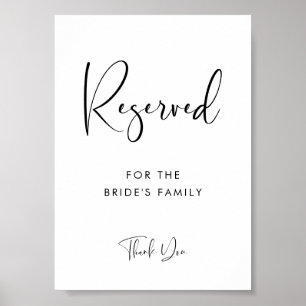 Elegant & Modern wedding Reserved sign