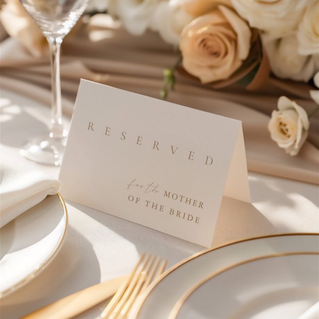 Elegant Modern Wedding Reserved Table Tent Sign Invitation (Elegant Modern Wedding Reserved Table Tent Sign Invitation)