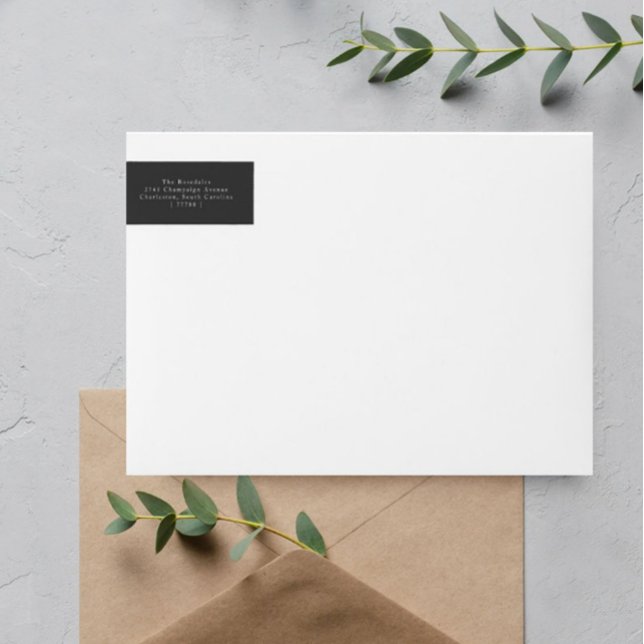 Elegant Modern Wedding Return Address Labels (Creator Uploaded)