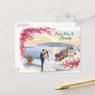 Elegant modern wedding Save The Date postcard