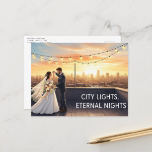 Elegant modern wedding Save The Date postcard
