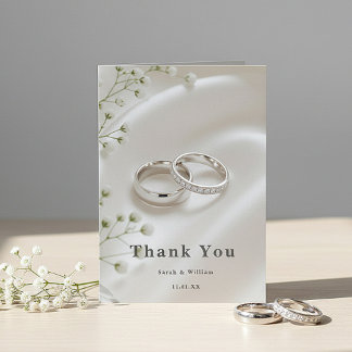 Elegant Modern Wedding Thank You Card