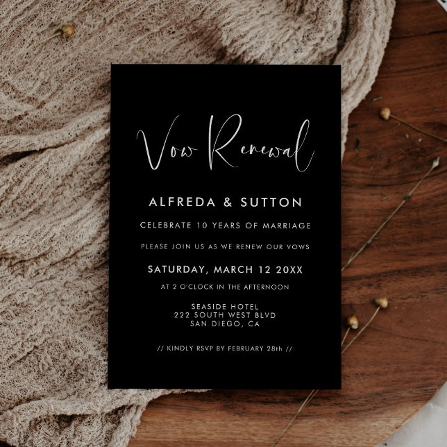 Elegant & modern Wedding Vow renewal Invitation (Creator Uploaded)