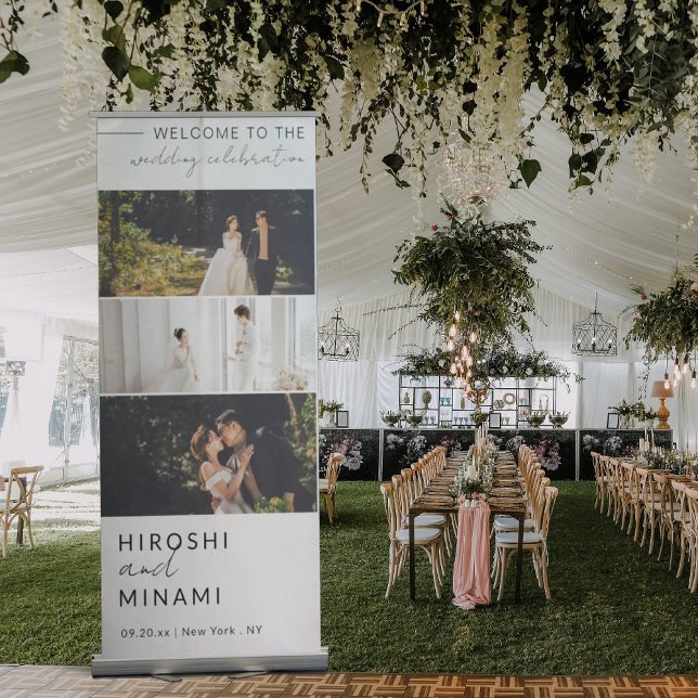 Elegant Modern Wedding Welcome Retractable Banner (Creator Uploaded)