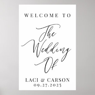 Elegant Modern Welcome Wedding Sign - Foam Board