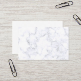 Elegant Modern White Marble Business Card