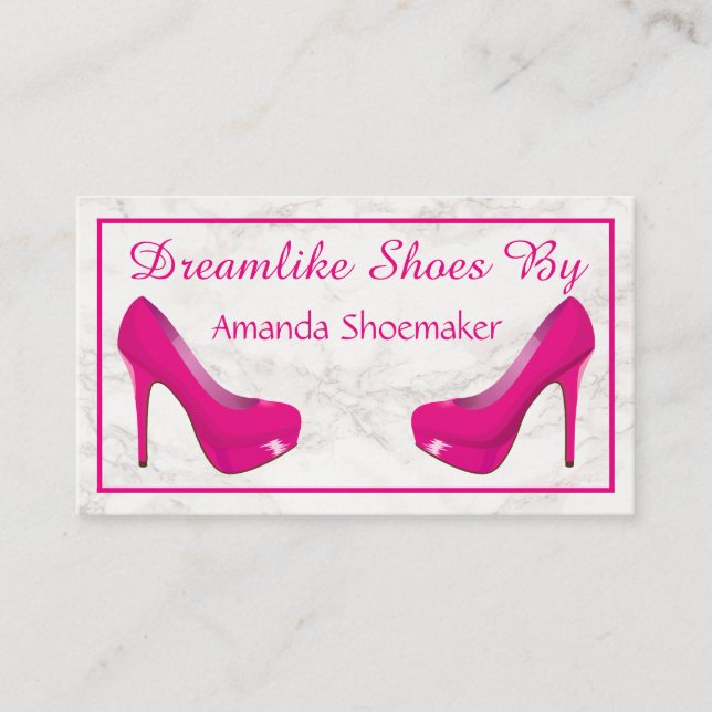 Elegant Modern White Marble Business Card (Front)