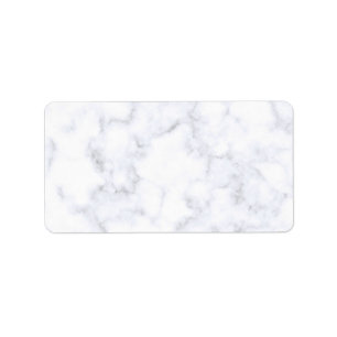 Elegant Modern White Marble Label