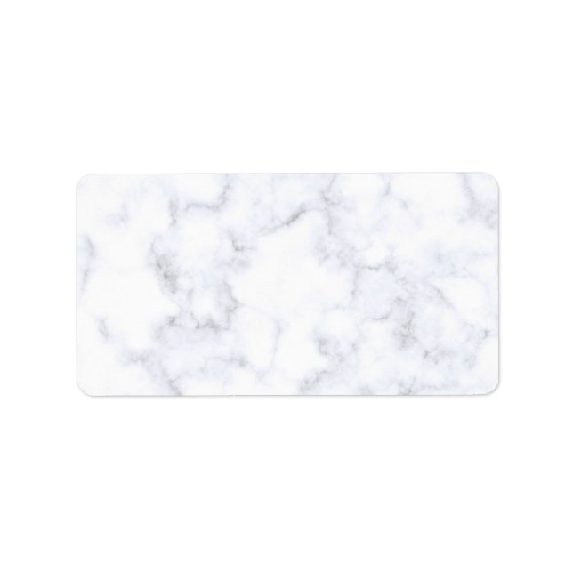 Elegant Modern White Marble Label (Front)