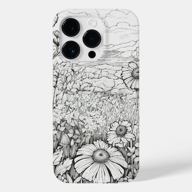 Elegant Modern Wildflowers Blank Case-Mate iPhone Case (Back)