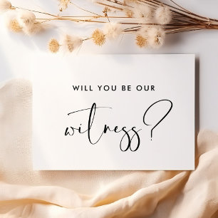 Elegant & Modern Will you be our witness card