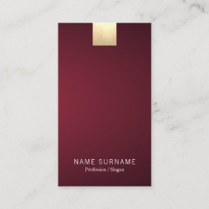 Elegant Modern Wine Violet Gradient Gold Vertical Business Card