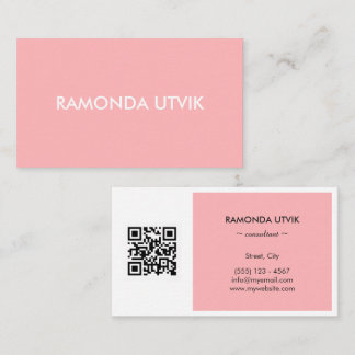 Elegant Modern with QR code Business Card