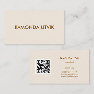 Elegant Modern with QR code Business Card