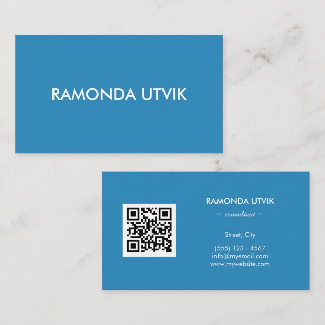 Elegant Modern with QR code Business Card (Front/Back)