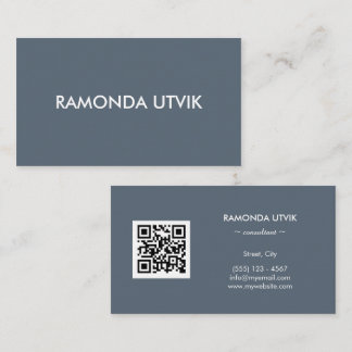Elegant Modern with QR code Business Card