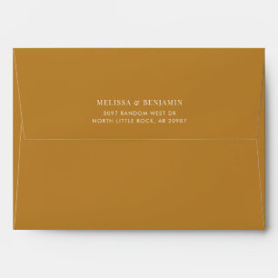Elegant Modern with Return Address Wedding Envelope