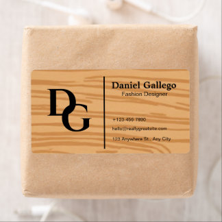 Elegant Modern Wooden Monogram Personal shipping
