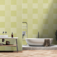 Elegant Modern Yellow Green Mist Geometric Squares