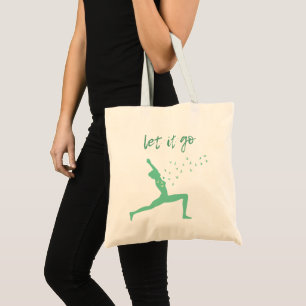 Elegant Modern Yoga Asana Meditation Tote Bag
