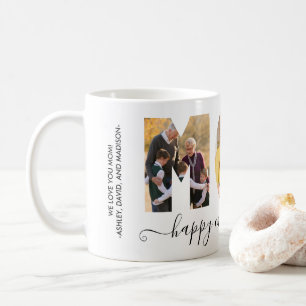 Elegant MOM 3 Photo Collage Happy Mother's Day Coffee Mug